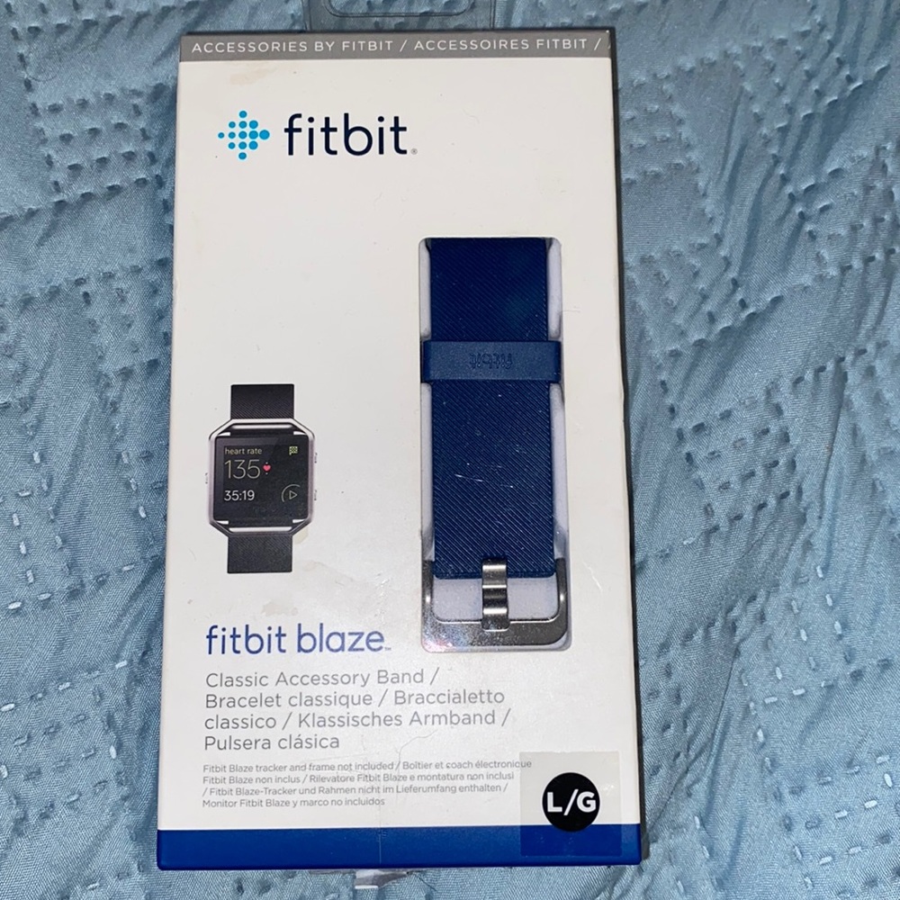 NWT - Fitbit Blaze Classic Accessory Replacement Watch Band in Blue Size Lg